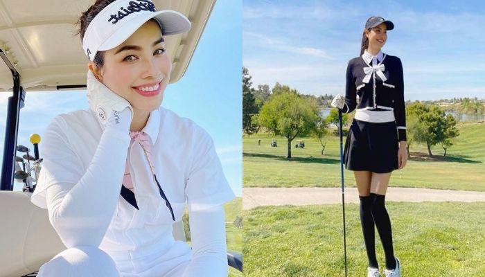 Phạm Hương lên đồ đi chơi golf chuẩn vợ triệu phú, úp mở chuyện sắp về Việt Nam sau 4 năm