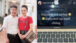 Vợ trẻ Công Lý làm việc đến nửa đêm để kiếm "mớ rau nuôi chồng"