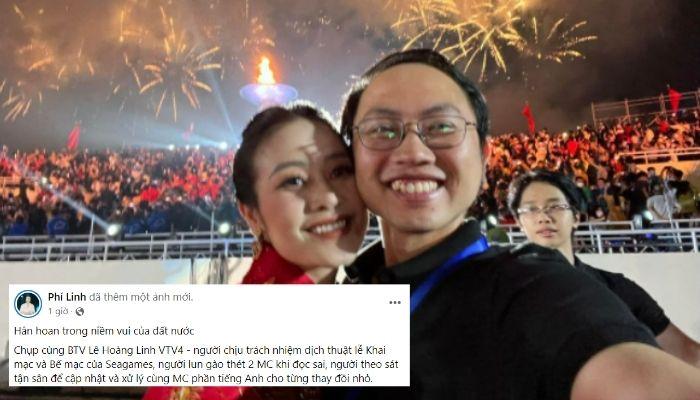 MC Phí Linh tự hào vì vai trò đặc biệt quan trọng của chồng tại SEA Games 31