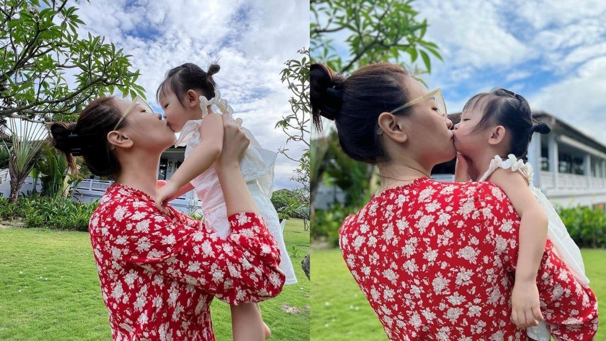 Đàm Thu Trang khiến MXH ồn ào vì bức ảnh hôn môi con gái