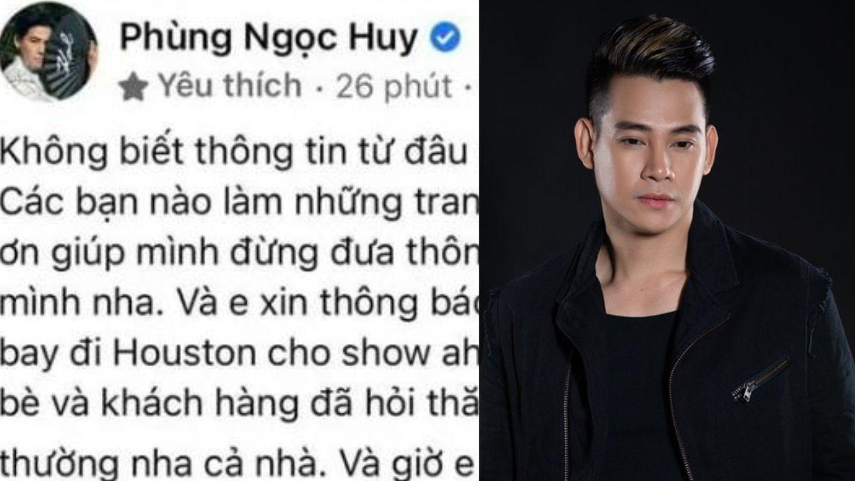 Phùng Ngọc Huy đính chính tin đồn bị tai nạn nặng