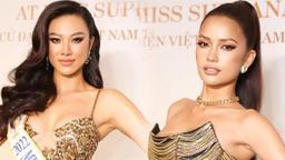 Kim Duyên bị Ngọc Châu lấn át khi tiếp đón Chủ tịch Miss Supranational