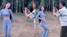 "Sơn nữ Ba Na" Yona Cươn diện đồ bó sát, nhảy uốn éo trước mặt bố là ai?