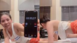 Lệ Quyên đọ plank với Lâm Bảo Châu, "đưa nhau lên mây" trước mắt dân tình