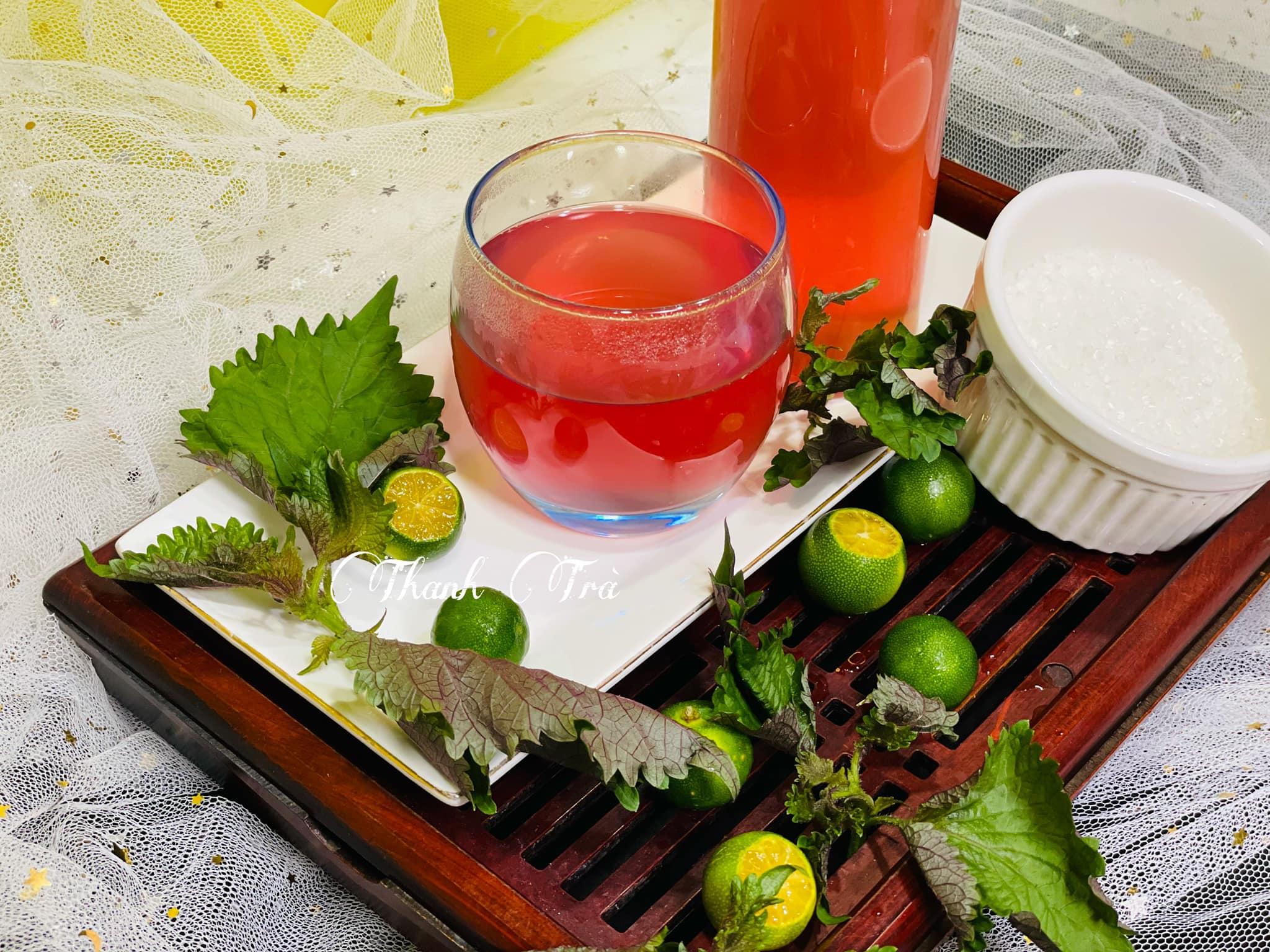 Cách nấu nước lá tía tô vừa giải khát cho ngày nắng vừa tốt cho sức khỏe