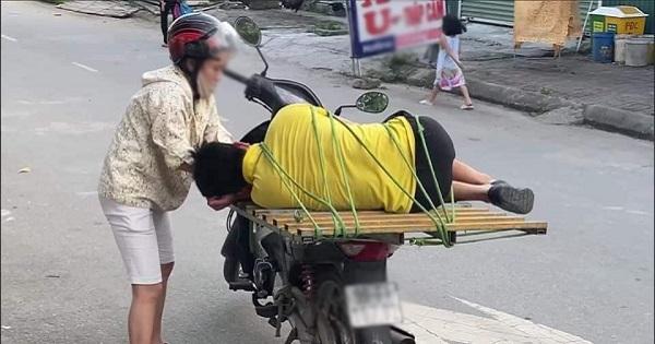 Dân tình cười ngất với hình ảnh "nóc nhà" cột chồng nhậu say lên xe rồi chở về "ngon ơ"