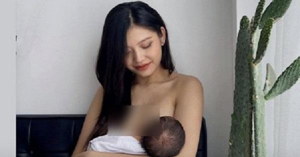 Chúng Huyền Thanh vạch áo cho con bú tại nơi làm việc