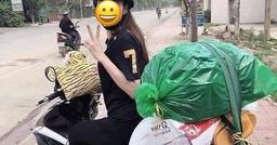 Hậu nghỉ lễ, cô gái gây choáng khi mang theo "cả thế giới" lên thành phố