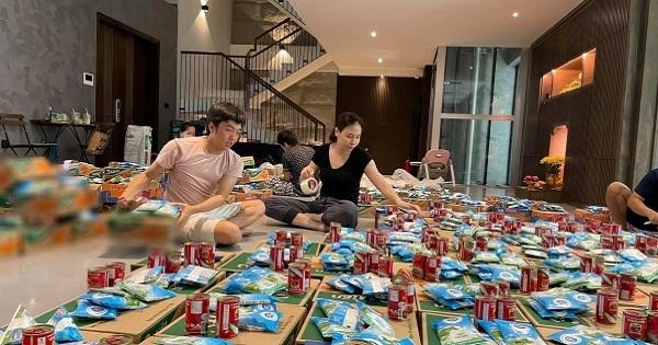 Vợ chồng Cường Đô La lại ghi điểm khi tất bật chuẩn bị quà cho người khó khăn