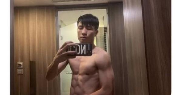 Bà xã Bùi Tiến Dũng công khai đăng ảnh cơ bắp cuồn cuộn của chồng