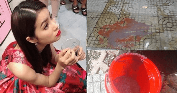 Loạt ảnh quán trà sữa Phạm Hương bị ném mắm tôm, tạt sơn đen "hot" trở lại