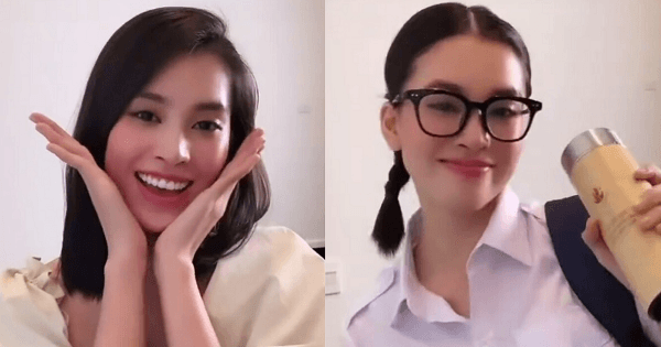 Hoa hậu Tiểu Vy lại bão like với màn biến hình thành nữ sinh tuổi ô mai
