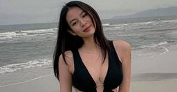 Phí Phương Anh đi dạo ở biển, chỉ riêng thân hình đã mang về nghìn like
