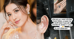Á hậu Huyền My bất ngờ tháo hết khuyên tai, "bai bai" 11 lỗ xỏ