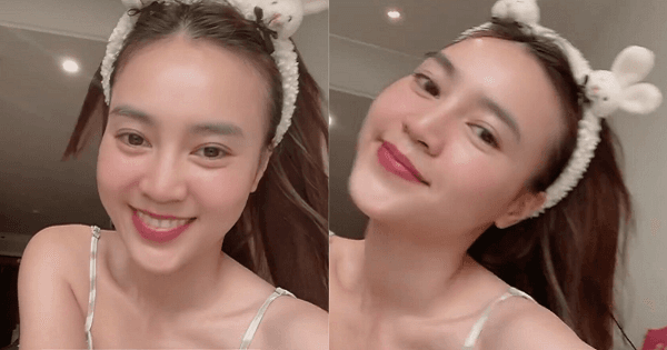 Ninh Dương Lan Ngọc tự tin tạo dáng với đồ ngủ - mặt mộc - cam thường