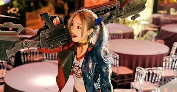 U50 Tôn Lệ nhìn như gái 20 khi hóa "điên nữ" Harley Quinn