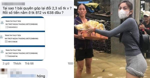 Thực hư việc Thủy Tiên sử dụng 3 số tài khoản để quyên góp từ thiện