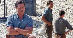 Brad Pitt xuất hiện điển trai, phong độ ở tuổi 58 trên phim trường Babylon