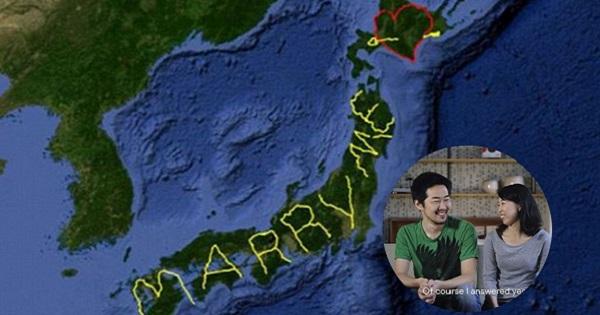 Thanh niên Nhật đi khắp nước để vẽ chữ "Marry me" trên GPS cầu hôn bạn gái