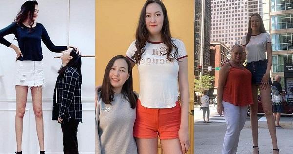 Cô gái gốc Mông Cổ sở hữu chiều cao hơn 2m , năm lớp 1 đã cao gần 1m7