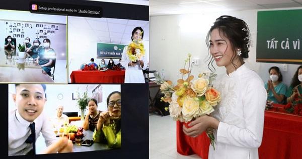 Lễ cưới ấm áp của nữ điều dưỡng bệnh viện dã chiến TP.HCM và chú rể ở Hà Nội