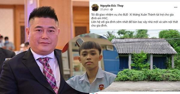 Bầu Thụy tuyên bố xây nhà cho Hồ Văn Cường ở quê