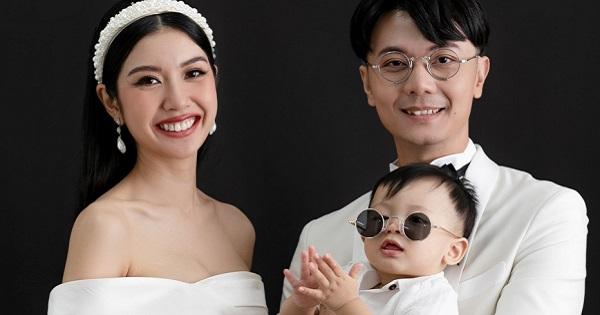 Con trai Á hậu Thúy Vân kháu khỉnh trong bộ ảnh sinh nhật tròn 1 tuổi