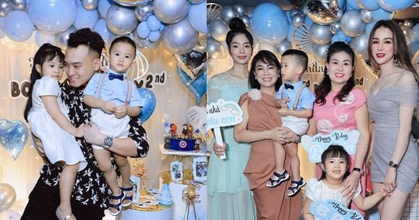 Diệp Lâm Anh trong tiệc sinh nhật 2 con: Không chụp cùng chồng, không đứng cạnh mẹ chồng