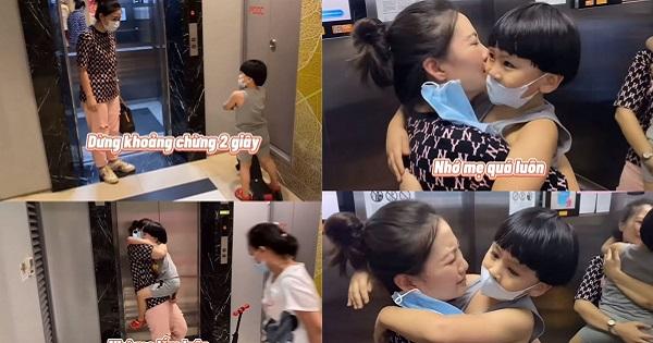 Xúc động khoảnh khắc con trai ôm chầm lấy Ngọc Lan sau nhiều tháng xa cách