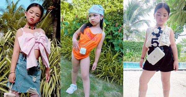 Ngoại hình đáng yêu, phong cách chuẩn mẫu nhí của cô con gái 5 tuổi nhà đại gia Minh Nhựa