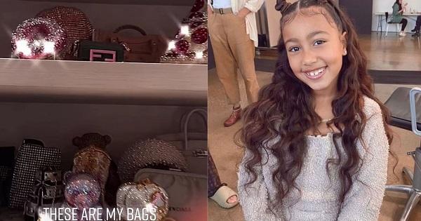 Ái nữ Kim Kardashian mới 8 tuổi đã sở hữu kho đồ hiệu như sao hạng A