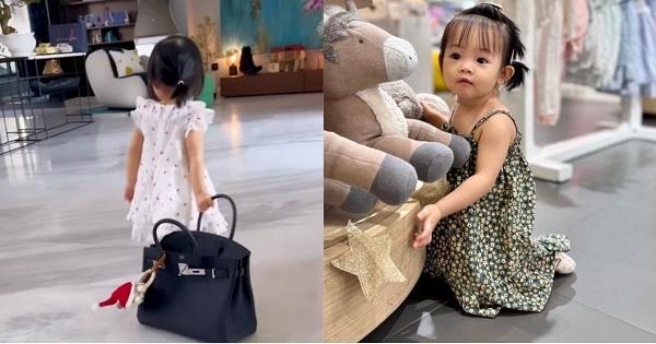 Ái nữ nhà Cường Đô La dùng túi hiệu hơn 200 triệu làm đồ chơi