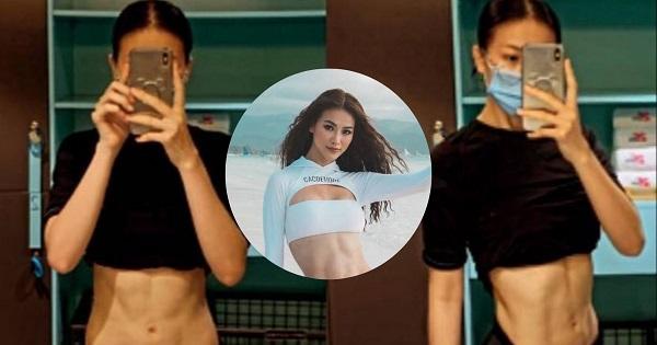 Hoa hậu Phương Khánh khoe... cơ bụng, nhìn là thấy tập luyện chăm chỉ bài bản đến thế nào