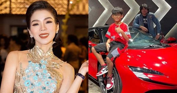 Dù ly hôn, Lệ Quyên vẫn rất gần gũi tình cảm với con riêng của chồng cũ Đức Huy
