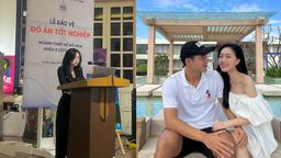 Vợ Hà Đức Chinh tốt nghiệp đại học, bức ảnh bảo vệ đồ án "bão mạng" vì xinh