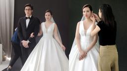 Trọn bộ ảnh hậu trường chụp hình cưới ngọt ngào của Huyền Lizzie và Đình Tú