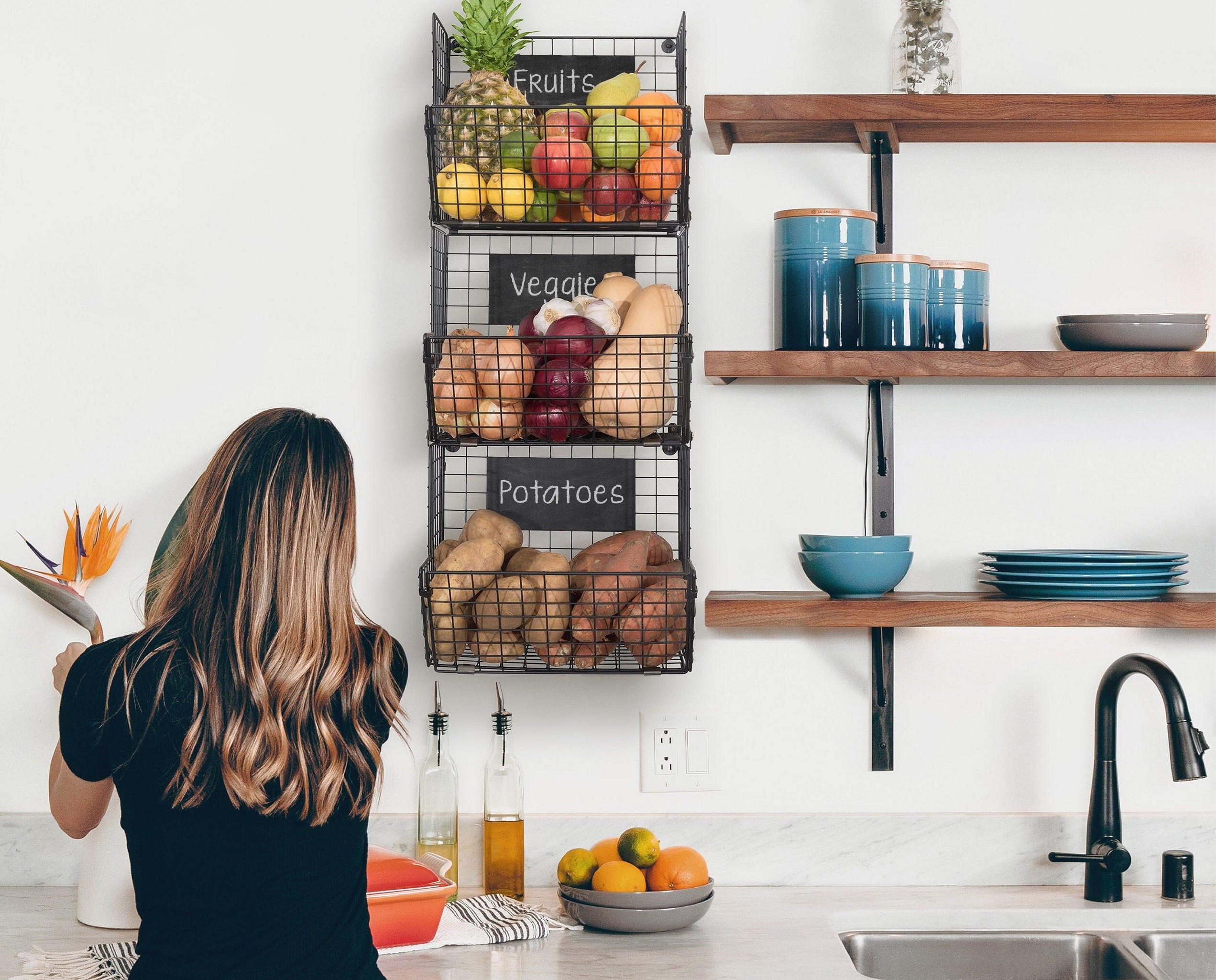 Muốn bếp nhỏ gọn, đẹp? Sắm ngay 4 loại giỏ lưu trữ củ quả cực xinh này