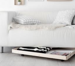 Tự làm khay lưu trữ để tận dụng không gian dưới sofa trong vòng 3 nốt nhạc