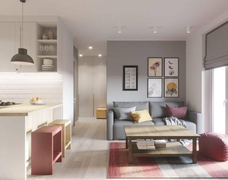 Căn hộ 42m² màu trung tính, mỗi phòng một vẻ nhưng phòng nào cũng chất lừ