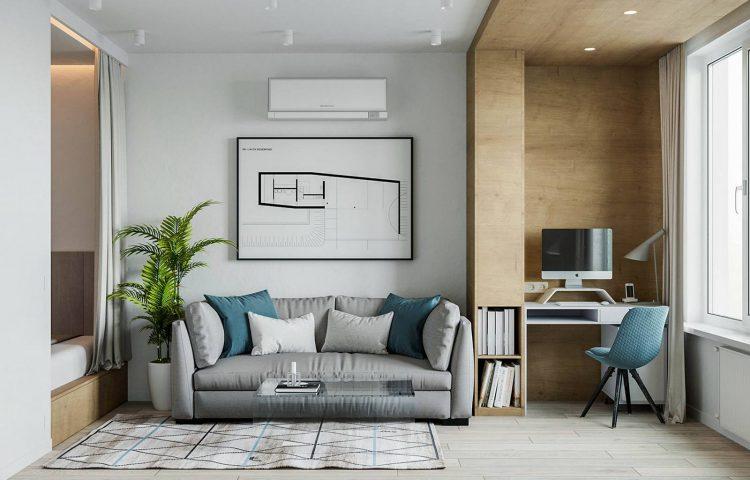 Căn hộ chỉ 38m² nhưng có đến 2 góc làm việc độc lập cho đôi vợ chồng trẻ