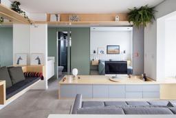 Căn hộ 38m² với phòng ngủ, phòng tắm và tủ quần áo thiết kế ẩn thông minh