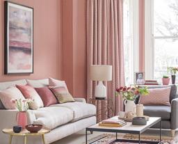 5 ý tưởng trang trí phòng khách ấm áp mùa Đông với sắc hồng ngọt ngào mà không sến