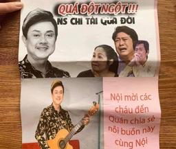 Quán ăn lợi dụng sự ra đi của nghệ sĩ Chí Tài để quảng cáo "bẩn"