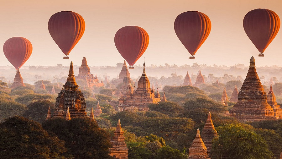 Miền đất Bagan cổ tích thơ mộng ở Myanmar.