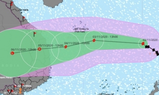 Bão số 10 tăng cấp trở lại khi vào biển Đông
