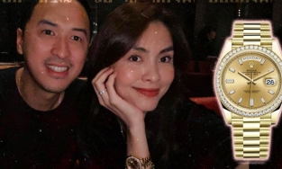 Tăng Thanh Hà đeo đồng hồ kim cương tiền tỷ lên phố