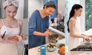 Thời trang vào bếp của sao Việt: Ngọc Trinh quyến rũ, Hà Hồ chuẩn vợ hiền