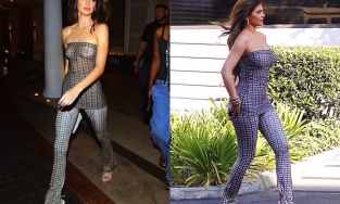 Kendall Jenner 'thả rông' táo bạo trong thiết kế 'đụng hàng' cô em Kylie