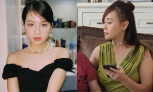 Diệp (Hương vị tình thân) khoe visual sang chảnh khi 'đụng hàng' choker với chị Nam