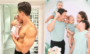 Mừng Lisa - Leon tròn 1 tuổi, 'bố bỉm sữa' Kim Lý tạm biệt mốt quần cộc mát mẻ 